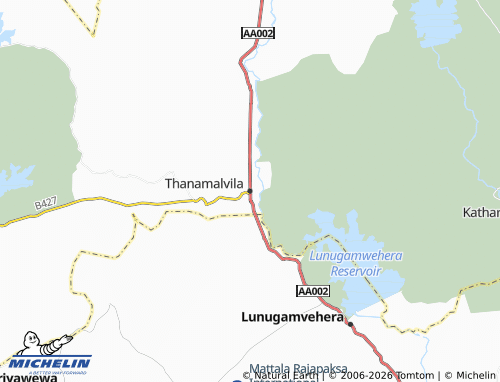 MICHELIN Thanamalvila map - ViaMichelin