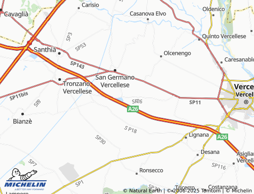MICHELIN Salasco map - ViaMichelin