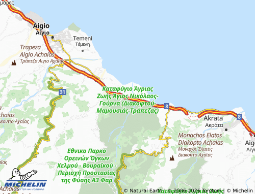 MICHELIN Zachloritika map - ViaMichelin
