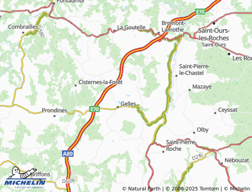 Carte MICHELIN Commeaux - ViaMichelin