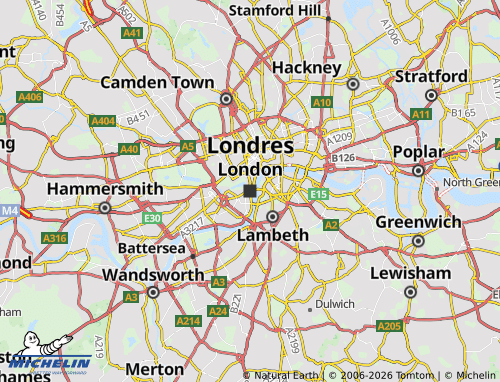 MICHELIN London map - ViaMichelin