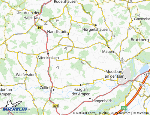 MICHELIN Unterappersdorf map - ViaMichelin