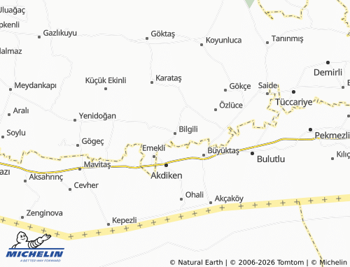 MICHELIN Bilgili map - ViaMichelin