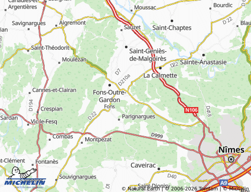 Mappa MICHELIN Gajan - ViaMichelin