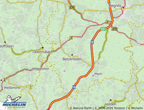 Mappa MICHELIN Betzenstein - ViaMichelin