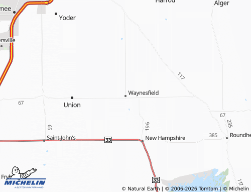 Mapa MICHELIN Waynesfield - ViaMichelin