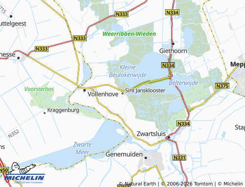 MICHELIN Sint Jansklooster map - ViaMichelin