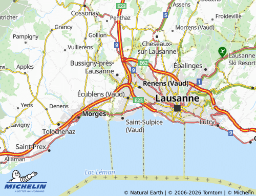 MICHELIN Écublens (Vaud) map - ViaMichelin