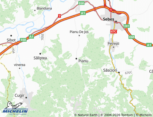 Carte MICHELIN Pianu - ViaMichelin