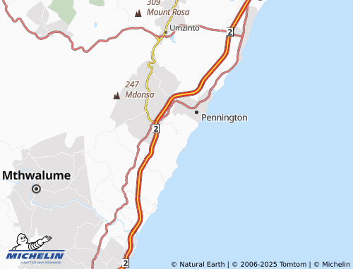 MICHELIN Sezela map - ViaMichelin