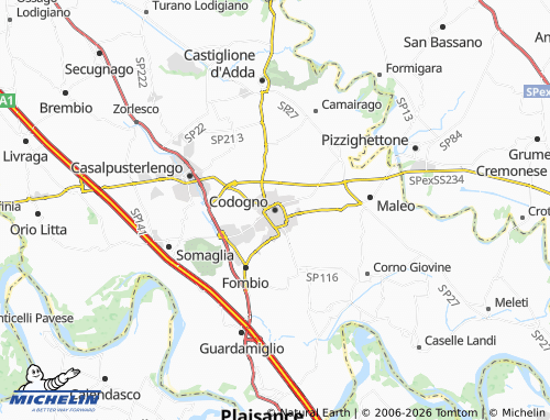 Mapa MICHELIN Codogno - ViaMichelin