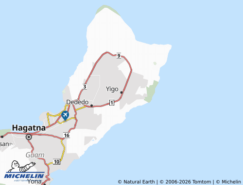 Carte MICHELIN Yigo - ViaMichelin