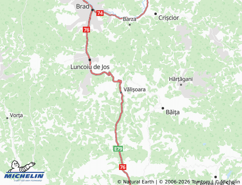 Carte MICHELIN Vălișoara - ViaMichelin