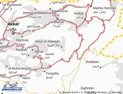 Kaart MICHELIN Akkar al-'Ateeqah - ViaMichelin
