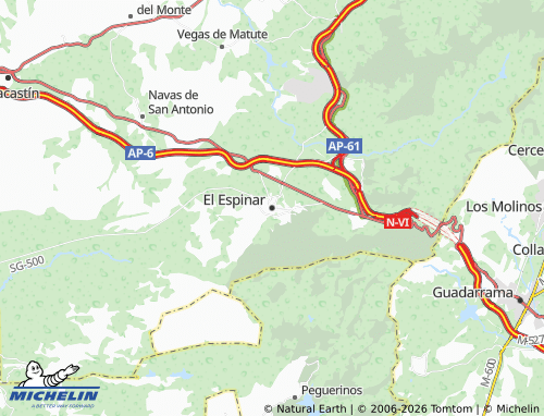 MICHELIN El Espinar map - ViaMichelin