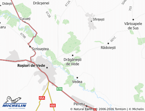 MICHELIN Drăgănești de Vede map - ViaMichelin