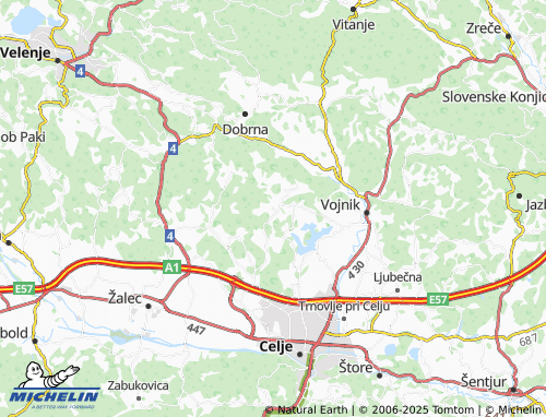 MICHELIN Šmartno v Rožni dolini map - ViaMichelin
