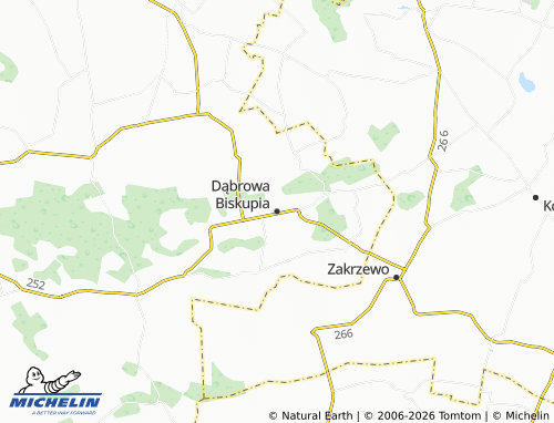 MICHELIN Dąbrowa Biskupia map - ViaMichelin