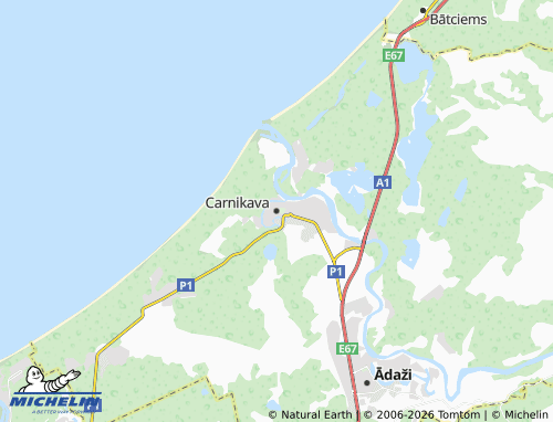 Mapa MICHELIN Carnikavas pagasts - ViaMichelin