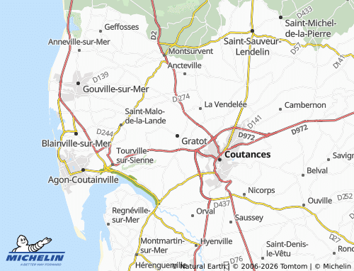 MICHELIN Gratot map - ViaMichelin