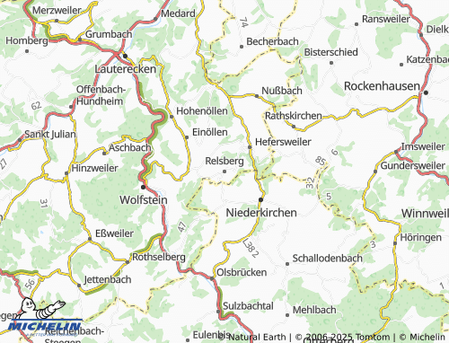 MICHELIN-Landkarte Relsberg - ViaMichelin