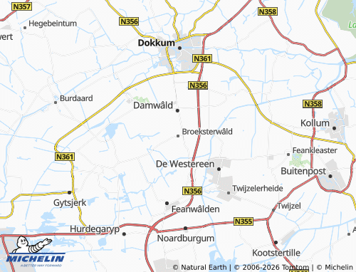 Carte MICHELIN Broeksterwâld - ViaMichelin