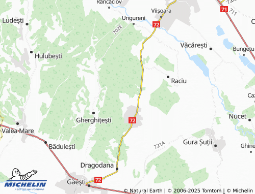 MICHELIN-Landkarte Pădureni - ViaMichelin