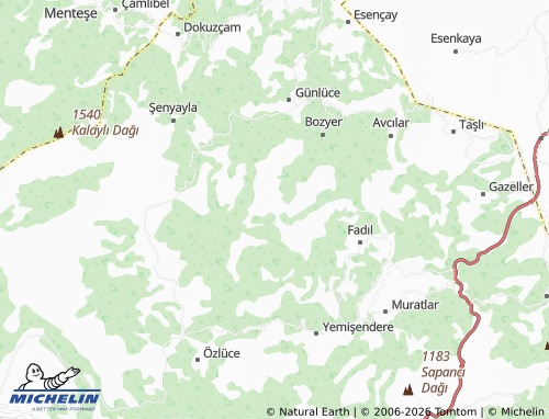 MICHELIN Akyer map - ViaMichelin