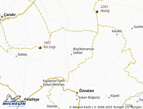 MICHELIN Büyüktoraman İstiklal map - ViaMichelin