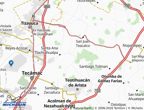 Mapa MICHELIN San Luis Tecuautitlán - ViaMichelin