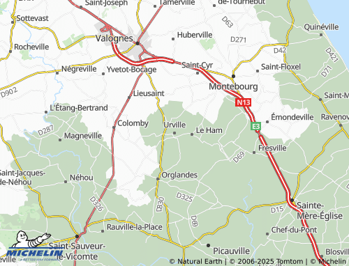 MICHELIN Urville map - ViaMichelin