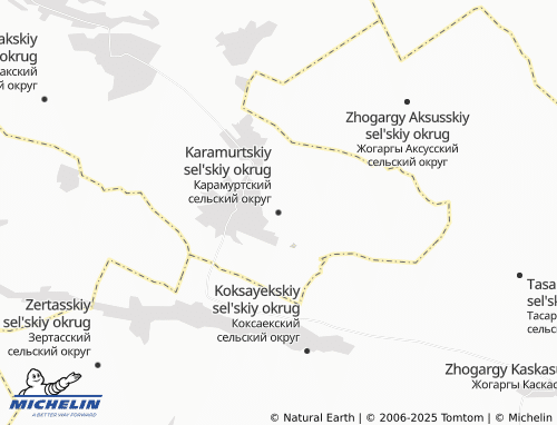 MICHELIN Karamurtskiy sel'skiy okrug map - ViaMichelin