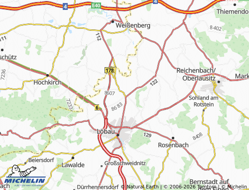 MICHELIN Kittlitz map - ViaMichelin