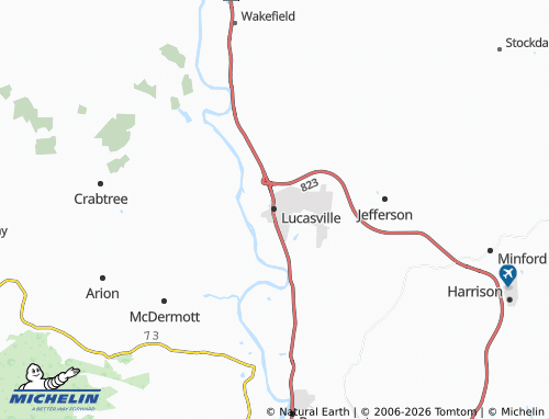 Carte MICHELIN Lucasville - ViaMichelin