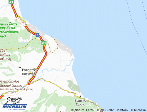 MICHELIN Paralia Kouloyras map - ViaMichelin