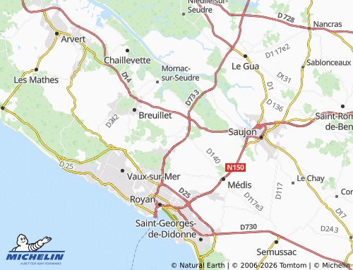 Mapa MICHELIN Saint-Sulpice-de-Royan - ViaMichelin