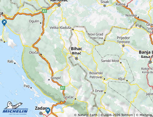 Mappa MICHELIN Una-Sana - ViaMichelin