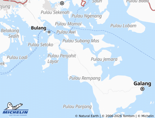 Mapa MICHELIN Rempang Cate - ViaMichelin