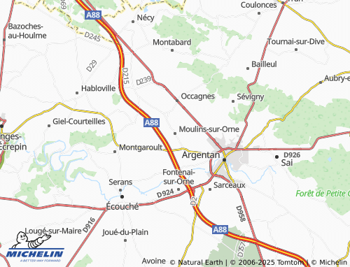 MICHELIN Moulins-sur-Orne map - ViaMichelin