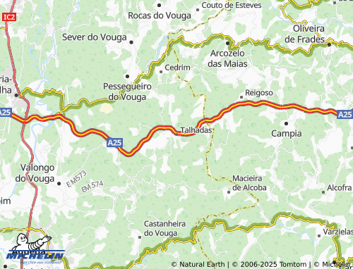 MICHELIN Talhadas map - ViaMichelin