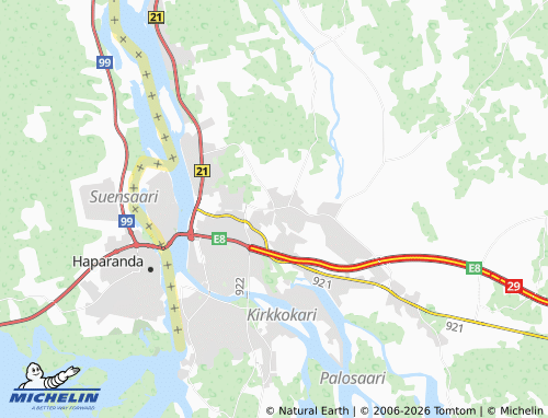 MICHELIN Yli-Raumo map - ViaMichelin