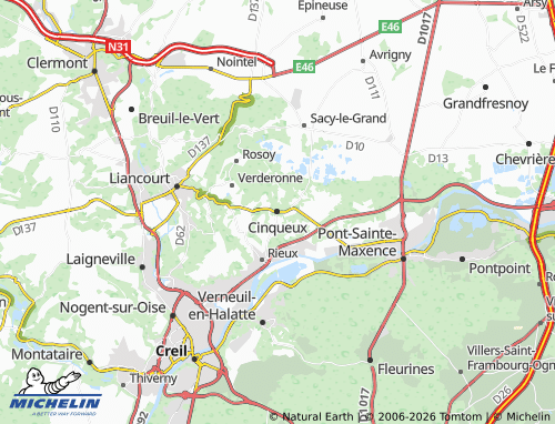 Carte MICHELIN Cinqueux - ViaMichelin