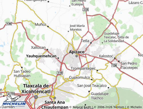 Mappa MICHELIN San Diego Apizaco - ViaMichelin