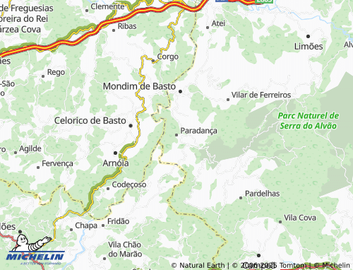 MICHELIN Paradança map - ViaMichelin