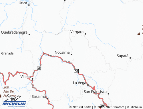 Kaart MICHELIN Nocaima - ViaMichelin