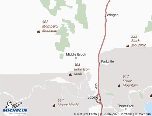 Mapa MICHELIN Middle Brook - ViaMichelin