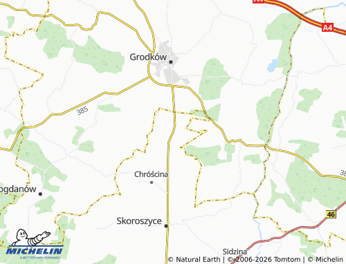 MICHELIN Stary Grodków map - ViaMichelin