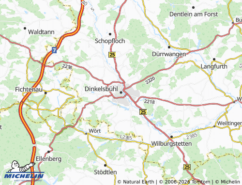 Mapa MICHELIN Dinkelsbühl - ViaMichelin