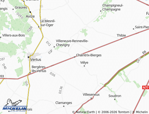 Mappa MICHELIN Chaintrix-Bierges - ViaMichelin