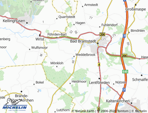 MICHELIN Weddelbrook map - ViaMichelin